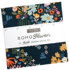 Boho Haven Moda Charm Pack 42 100% Cotton 5-inch Precut Cotton Fabric Squares