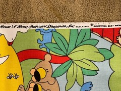Vintage 1987 House N Home Fabrics & Draperies Noah’s Ark Screen Print 33×45”