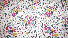 appox. 6 yards! of multicolor synthetic fiber fabric 136 x 58 inches