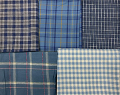 FAT QUARTER BUNDLE OF 5 – FQ1001 – BLUE PLAID