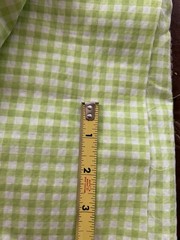 3.33 yds of Lime Green Check Seersucker Cotton/Polyester Blend Fabric 45″ wide