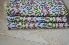 Hand Block Print Fabric 100%Cotton 3 Yard NO TARRIF CHARGES 100%✅ ZK_109