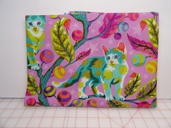 Tula Pink Tabby Road DeJa vu Electyroberry Club Kitty by Half Yard