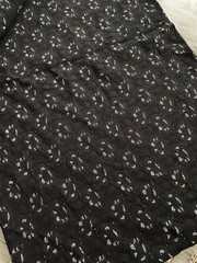 Fabric Black Lace with Silver Metallic Thread 53W x 1.8 Yards (*44)