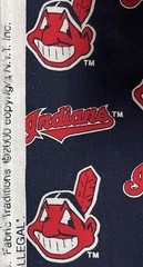 VINTAGE Cleveland Indians Guardians MLB, 100% Cotton Fabric, (12”x57”) Prewashed