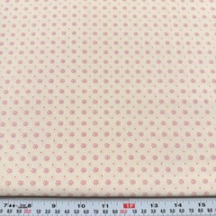 Vintage Pink & Blue Florals Pink Din Dot Unbranded Cream Cotton by the HALF YARD