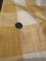 Yellow and White Linen Big Buffalo Check (74.5”X 27”Yd)