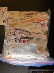 Mixed sandwich bag of fabric selvages – 5 ounces (all different lengths)