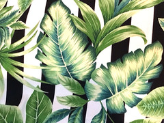 Tropical Outdoor Fabric Green Leaf Upholstery Patio Cushion 2.75 Yard Lot