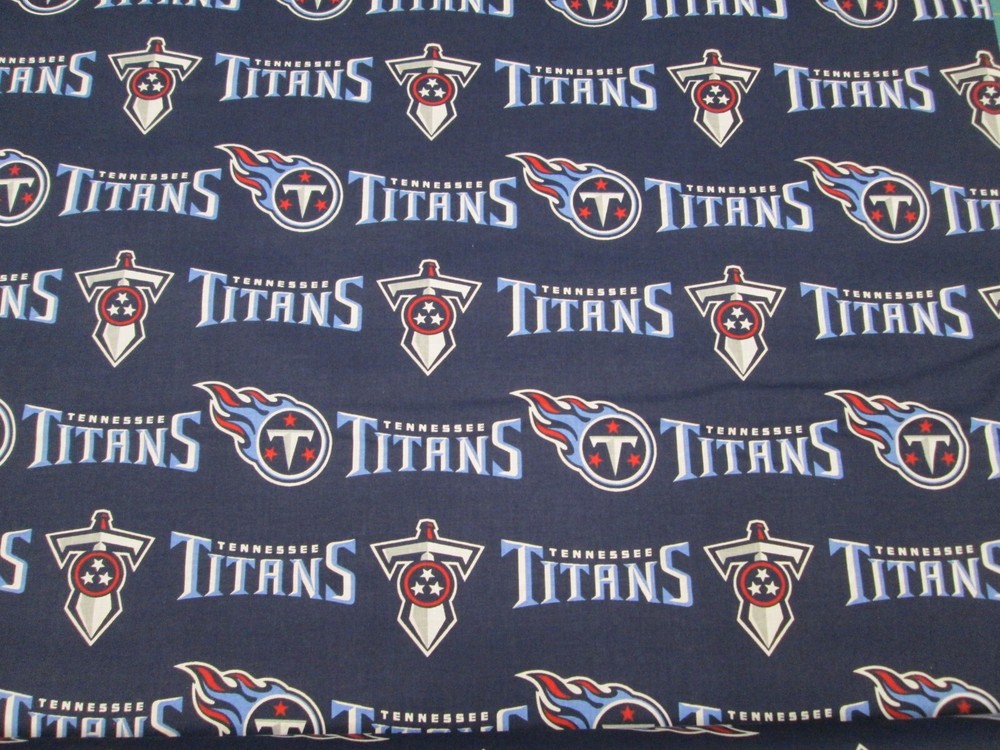 TENNESSEE TITANS NFL NEW LOGO DESIGN 100% COTTON 1 YARD PIECE NEW 36″ X 58″