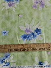 Paintbrush Studio Fabric, Cape Cod, Light Green, Floral, $8 Yd