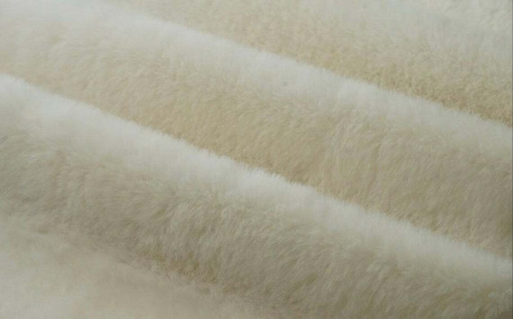 Ivory RABBIT minky soft faux fur fabric 58″ Wide Sold by the Yard