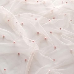 Counfeisly Blush Pink Tulle Fabric 1 Yard