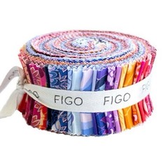 FIGO Fabrics Happiness by Pippa Shaw Jelly Roll 40 Pc. 2.5″ Cotton Floral NIP