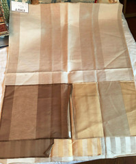 AST A. Sommer Textiles Natural Stripe 34 x 26″ Linen Blend Fabric Sample