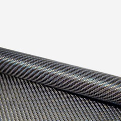 Metallic 3K Carbon Fiber Mixed Fabric Cloth 250gsm Twill Weave Long / Short Silk