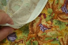 By 1/2 Yd, Fall Harvest Scenes on Gold & Brown Quilt Cotton, MMfab/Carter, M6489