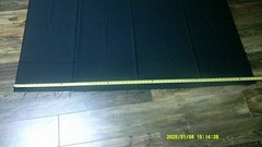 Solid Black Irregular Shaped Cotton/Poly Fiber Blend Fabric 64.25″ x 43.25″