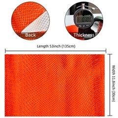 ONEART | Mirrored Glossy Faux Leather Roll 12″×54″ Snake Skin Embossed Synthe…