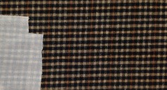 ROBERT ALLEN BUFFALO CHECK STRIPE BLACK WOOL BLEND FABRIC BY THE YARD 57″W