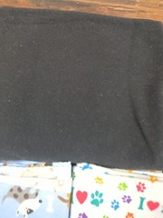 Lot of Fabric, puppy theme, black, white, blue, multicolor, 1lb 5oz
