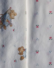 LOT 2 Yards VINTAGE Juvenile Fabric Country Mice & Hearts Princess Fabrics, Inc.