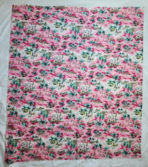 Pink Tropical Island Beach Fabric Palm Tree Hawaii Cabana Sailboat Green 57×64