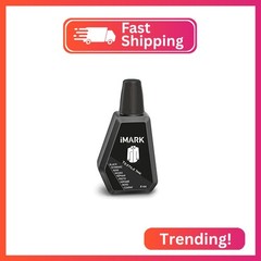 iMARK Textile Indelible Cloth Fabric Stamp Ink 2oz Black