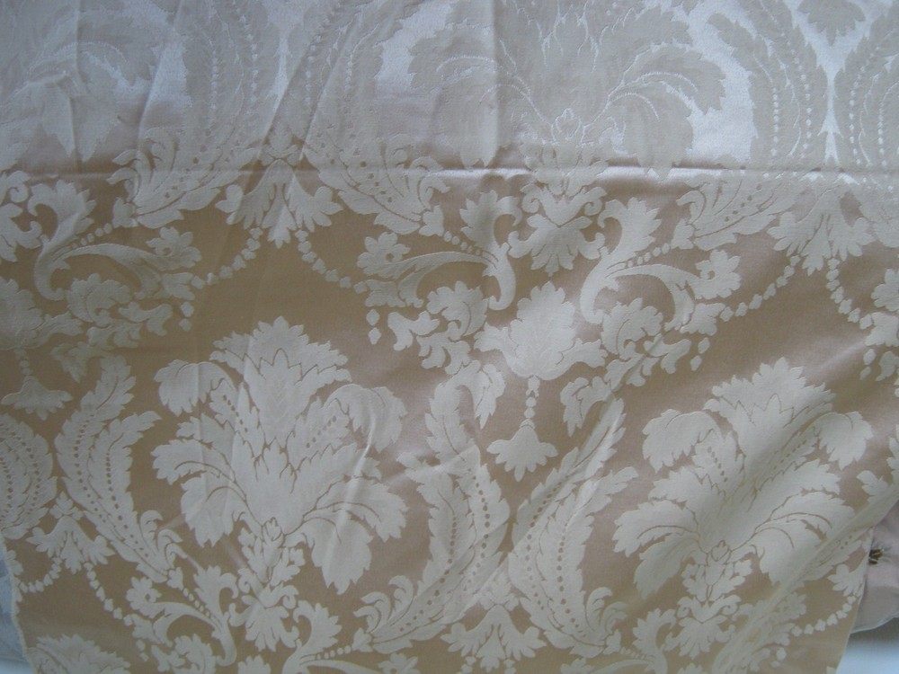 Damask Jacquard Brocade Fabric Gold on Gold 60″ w x 3.45 yds + 27″ w x 60″