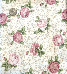 2007 Pink Roses My Garden RJR Fabrics Cotton 44″ X 90″ 2 1/2 Yards