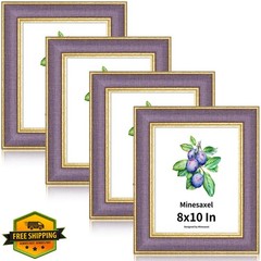 Minesaxel 8×10 Purple Fabric Frames 4pk