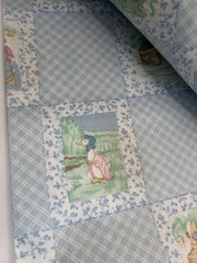 80’s Blue Beatrix Potter 3 Yards cotton fabric Vintage 108” X 44”