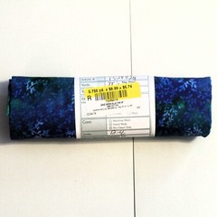 Jo-Ann Fabric Remnant “Green Blue Vine” 100% Cotton 3/4 Yard Piece X WOF