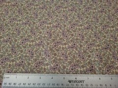 Anastasia BTY P&B Textiles Pink Sage Green Paisley Tan