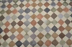 Izmir Sienna Multicolored Harlequin Check Regal Multipurpose Fabric
