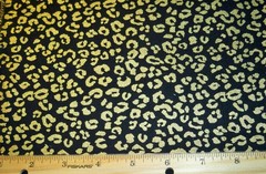 Kanvas Benartex Metallic Gold Cheetah on Black Cotton Fat Quarter