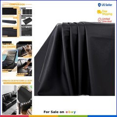 Marine Vinyl Upholstery Faux Leather 3 Yard Roll 54×108 Inches Black Waterproof
