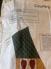 Country Bears At Heart Vest Cotton Panel To Cut And Sew