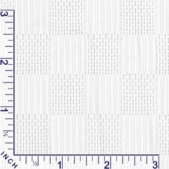 White Soft Textured Leno Check Fabric Sheer Openwork Dressmaking Yard 58″ Wide
