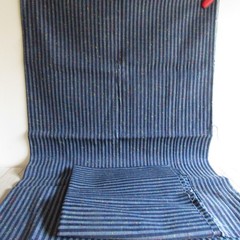 Yardage/fabric Vintage Striped DENIM Speckled 3.75yds Total-2 pc. 56″w