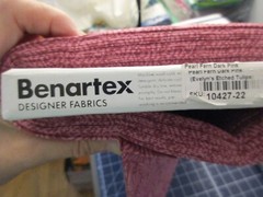 1 Yd New Cotton Fabric Pearl Fern Dark Pink Mauve by Bentarex