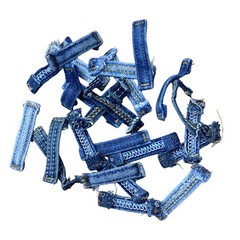 Denim Fabric Belt Loops Scraps Material Textiles VARIOUS COLOURS