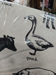 Farm Animal cow chicken duck Cotton Canvas fabric material Sealed 8 Yards