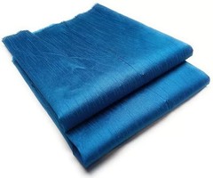 Blue Dupion Fabric For Dressmaking Tunic Top Blouse, Sewing Art & Craft