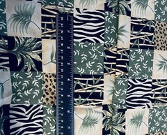 VTG Tropical Foliage & Animal Print Themed Cheater by Fabric Traditions BTFQ