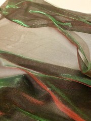 Sheer Fabric Red And Green Organza 15 Yards 180 Inches X 60 Inch Wide Bundle