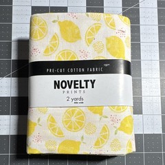 Jo-Ann Novelty Prints Pre-Cut Cotton Fabric 2yd 44in Lemons on White