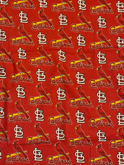 MLB St Louis Cardinals cotton quilting fabric bhy x 58″ w major league baseball