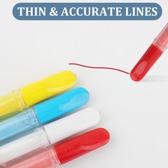 SINSETU 4 PCS Sew Fabric Chalk 7 Count (Pack of 1), Red/Yellow/Blue/White