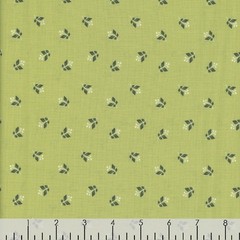 Marcus Fabrics Sheryl Johnson 1800s Civil War Repro Woof & Warp Green BERRIES FQ
